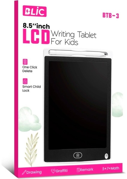 Writing Tablet LCD Dijital Kalemli Çizim Yazı Tahtası Grafik Not Yazma Eğitim Tableti 8.5inç