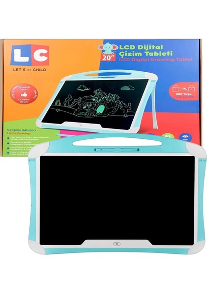 20 Inch, Kalemli LCD Dijital Çizim-Eğitim Yazı Tableti, Dijital Çizim Pedi-20 Inç, Mavi fiyatları