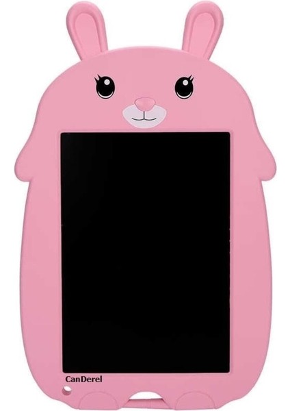 Pembe Tavşan Şekilli Dijital Çocuk Yazı Tableti Çizim Tahtası LCD 9 Inc Ekranlı fiyatları
