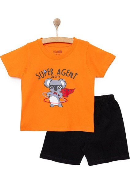 Basic Desenli Şortlu Takım Erkek Bebek