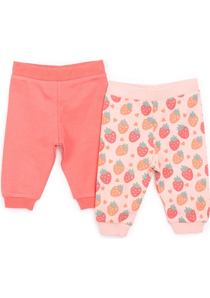 Basic Kız Çilek Desenli 2li Patiksiz Alt Kız Bebek