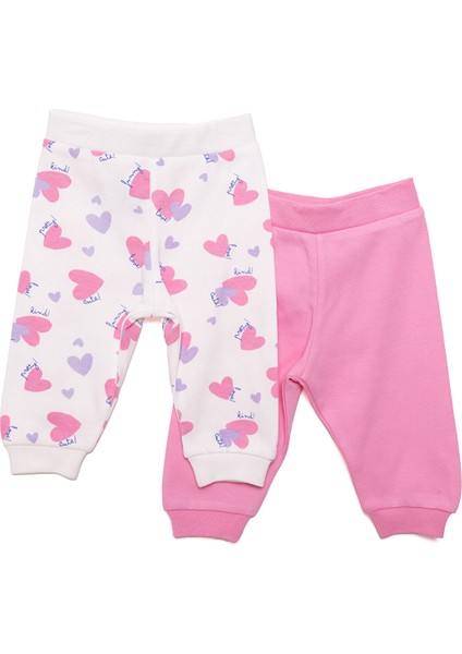 Basic Kız Kalp Desenli 2li Patiksiz Alt Kız Bebek
