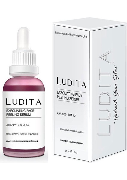 Ludita Yüz Peeling Kırmızı Serum 30 ml