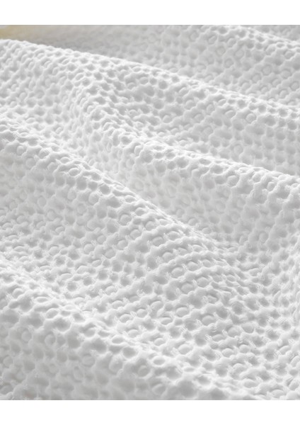 Endless Charm Jakarlı Çift Kişilik Pike 200 x 220 cm Beyaz