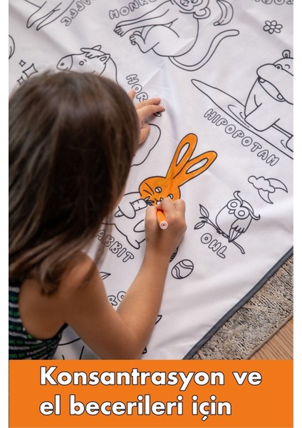 Boyama Örtüsü Yıkanabilir Ingilizce Öğretici Eğitici Oyuncak Sıvı Geçirmez Büyük Boy 95X150CM modelleri