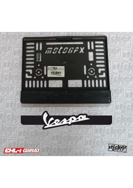 Vespa Motor Plakalık ( Beyaz )