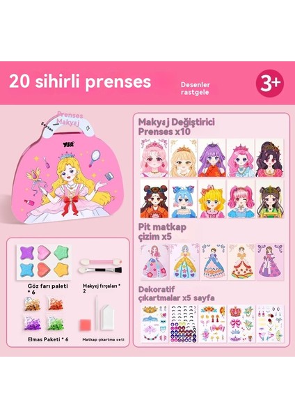 20 Kız Diy Çocuk Makyaj Oyuncak Seti (Yurt Dışından)