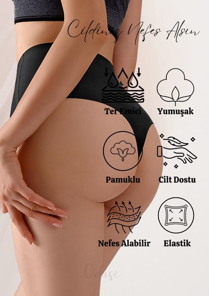 7'li Paket Pamuklu Penye Yüksek Bel Tanga (Likralı, Yumuşak ve Esnek Kumaş)