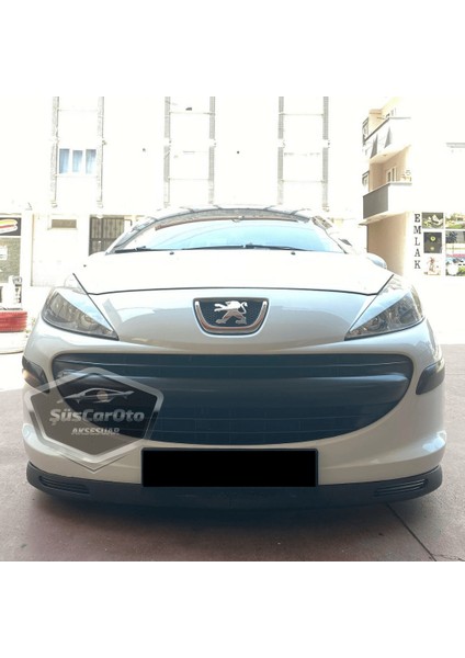 Peugeot 207 2006-2014 Uyumlu Üniversal V2 Laguna Lip Esnek Ön Lip 2 Parça Tampon Altı Dil Karlık Ön Ek