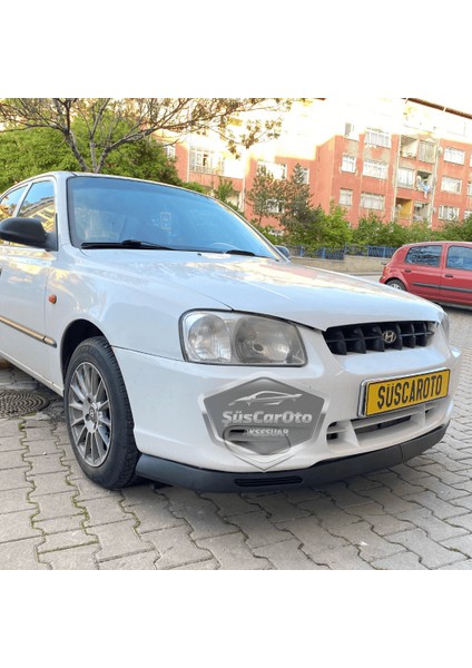 Hyundai Accent Admire Milenyum 2000-2006 Uyumlu Üniversal V2 Laguna Lip Esnek Ön Lip 2 Parça Tampon Altı Dil Karlık Ön Ek fırsatları