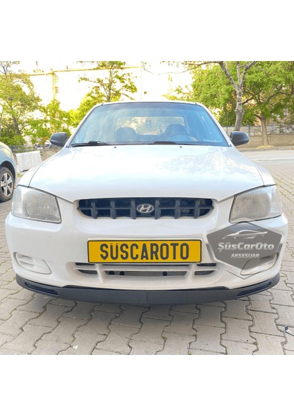 Hyundai Accent Admire Milenyum 2000-2006 Uyumlu Üniversal V2 Laguna Lip Esnek Ön Lip 2 Parça Tampon Altı Dil Karlık Ön Ek indirimleri