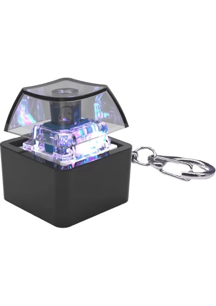 Mekanik Klavye Anahtarlık Şaft Test Cihazı LED Işıklı Anahtarlık Rahatlatmak Klavye Fidget Keycap Komik Gadgetrenk: A (Yurt Dışından)