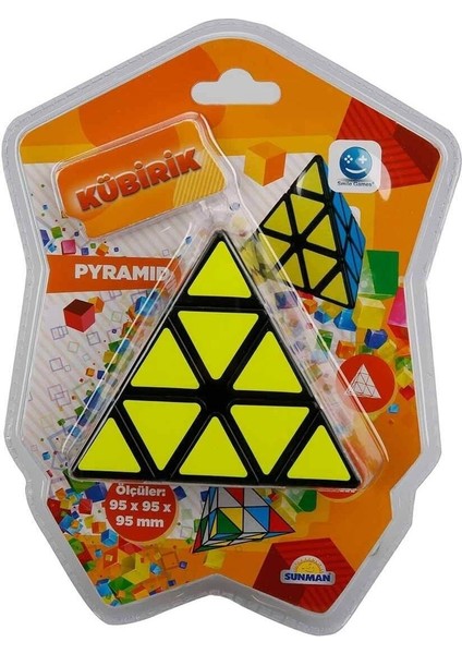 Smile Games Kübirik Piramit Üçgen Rubik Akıl ve Zeka Küpü Oyunu