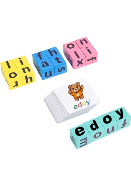 Montessori Eğitici Oyun - Rubik Türkçe Bulmaca Oyunu - Harfleri Tanımak Için Eğlenceli Çözüm modelleri
