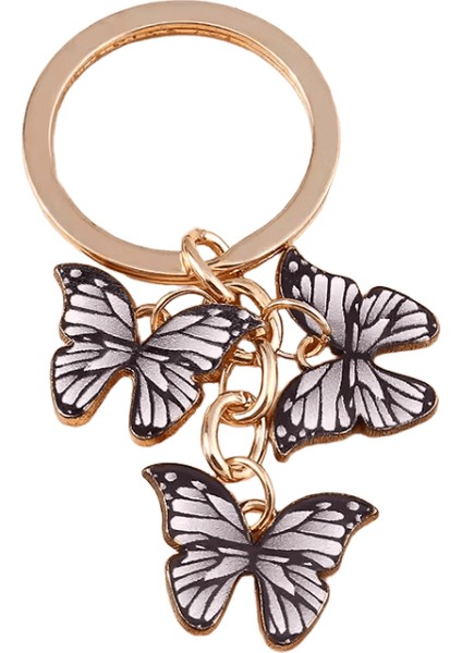 Sevimli Renkli Kelebek Anahtarlıklar Emaye Hayvan Anahtarlıklar Kadınlar Için Hatıra Hediye Erkekler Çanta Kolye Anahtar Zincirleri Dıy Aksesuarları (Yurt Dışından)
