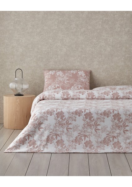 Floral Vine Kolay Ütülenir Tek Kişilik Nevresim Takımı 160 x 220 cm Pembe