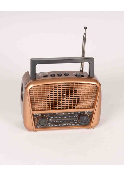 HS-1600 Taşınabilir Nostaljik Radyo Hoparlör USB Tf Aux Destekli