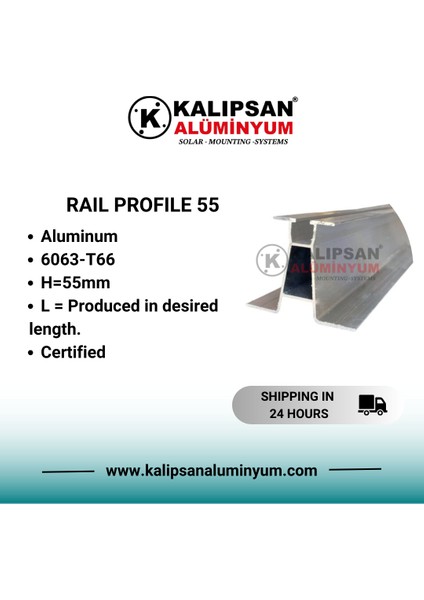 55'lik Aşık Ray Profili 2000 Mm(3 Adet)