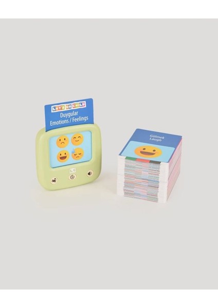 Öğretici Türkçe-Ingilizce Konuşan Flash Kartlar-Yeşil LC-31050 modelleri