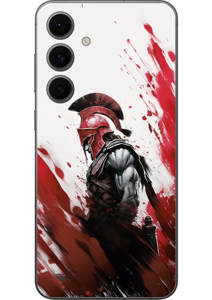 Samsung Galaxy S24 Fe Uyumlu Şeffaf Kılıf Spartan 1 Tasarımlı