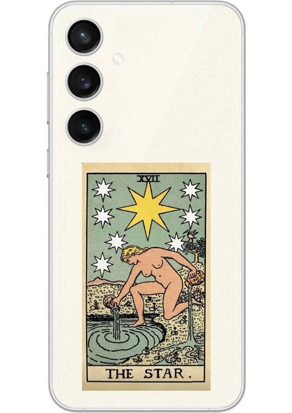 Samsung Galaxy S23 Uyumlu Şeffaf Kılıf Tarot The Star Tasarımlı