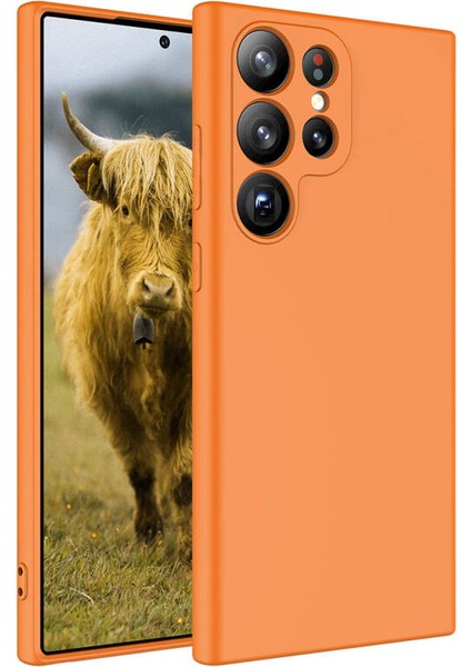 Galaxy S23 Ultra Kılıf Yumuşak Doku ve Kadife Dolgulu Clay Premium Silikon Kapak