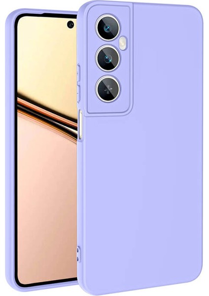 Realme C65 4g Kılıf Yumuşak Doku ve Kadife Dolgulu Clay Premium Silikon Kapak