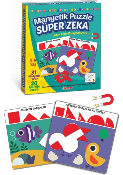 Çocuk Gelişimi Manyetik Puzzle Süper Zeka Oyunu
