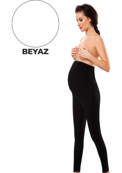 Miraxx Beyaz Hamile ( Lohusa ) Penye Tayt - 560