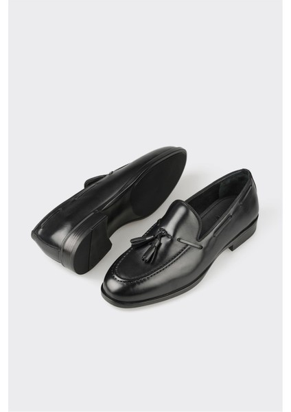 Siyah Deri Erkek Klasik Ayakkabı modelleri