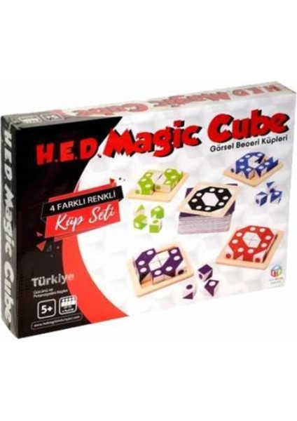 Hed Magic Cube Oyunu Q Bitz Görsel Beceri Küpleri Dikkat Zeka ve Akıl Oyunu