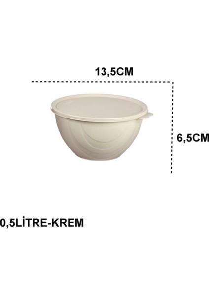 Kapaklı Hava ve Koku Sızdırmaz Yemek Saklama Kabı 0,5L, dayanıklı, şık ve kullanışlı