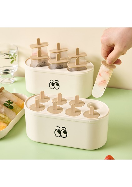 8 Delikli Dondurma Kalıbı Popsicle Popsicle Ev Yapımı Öğütücü (Yurt Dışından) modelleri