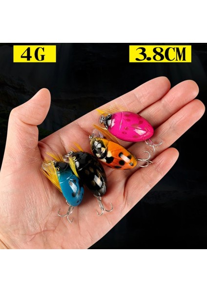 3.8 cm Biyonik Böceği Balıkçılık Cazibesi 4g Sert Yem Crankbait Olta Takımı-3 (Yurt Dışından) fırsatları
