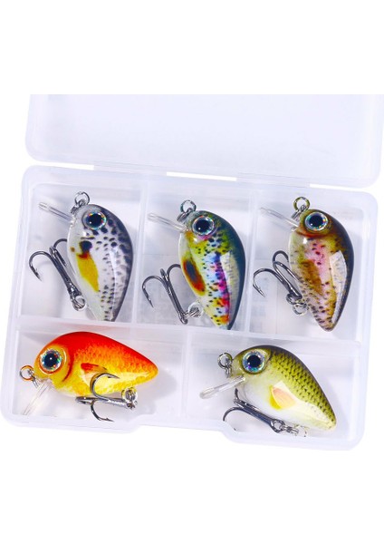 5 Adet Mini Biyonik Sert Yem Tuzlu Su Tatlı Su Balıkçılık Minnow Crankbaits Wobbler Yapay LURES-008-2 (Yurt Dışından)