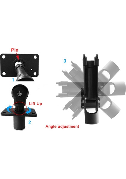Ayarlanabilir Olta Raf Tutucu 360 Derece Dönen Kayık Raylı Tekne Olta Kamışı Destek Aracı (Yurt Dışından) fırsatları