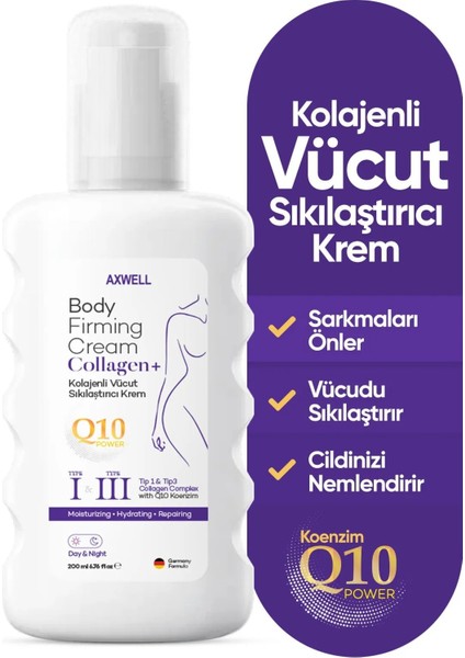 Koenzim Q-10 Kolajen Içerikli Vücut Sıkılaştırıcı Krem