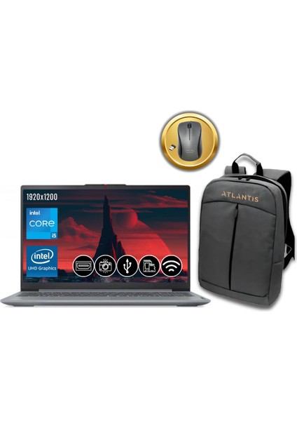 Ideapad Slım 3 I5-12450H 8gb 512GB M.2 SSD 83ES0033TR ATL17 16" Fdos Notebook+Mouse&çanta