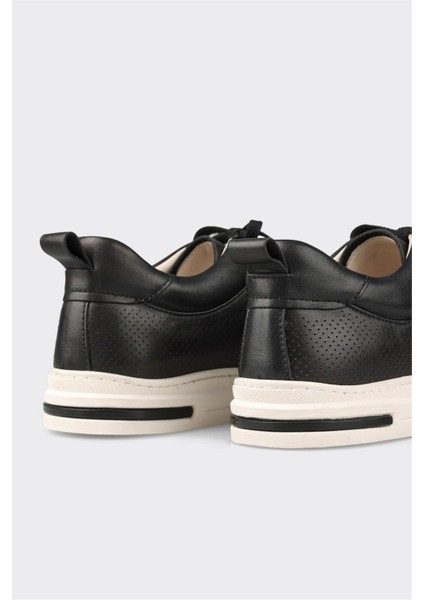 Siyah Deri Erkek Spor Ayakkabı indirimleri