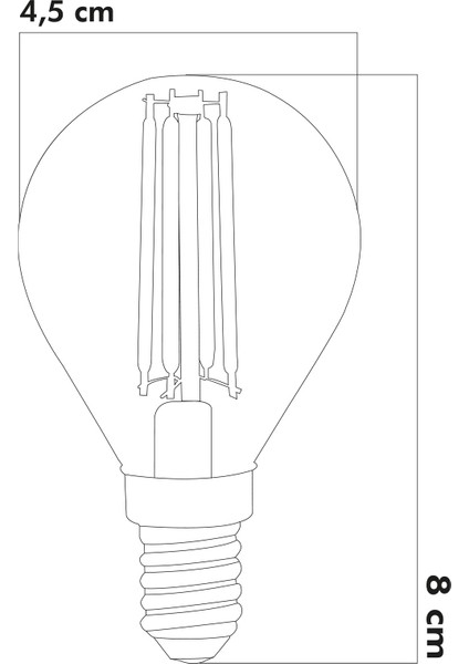 LED Ampul 6W E14 3000KGÜN Işığı Erd-44