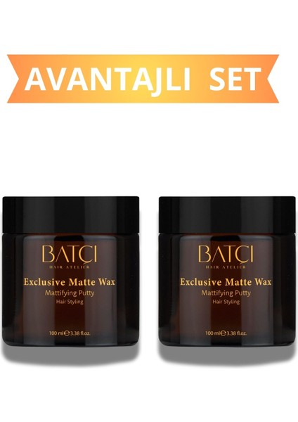 Exclusive Matte Saç Şekillendirici Mat Wax 100 ml 2'li