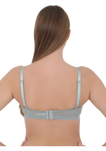 Kadın Sütyen C Cup (Büyük Beden) - Balenli Dolgusuz Dantel Detaylı fırsatları