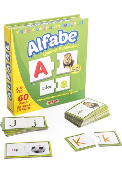 Okul Öncesi Alfabe ve Eğlenceli Bulmacalar Alfabeyi Nesneler ve Sözcüklerle Öğrenin