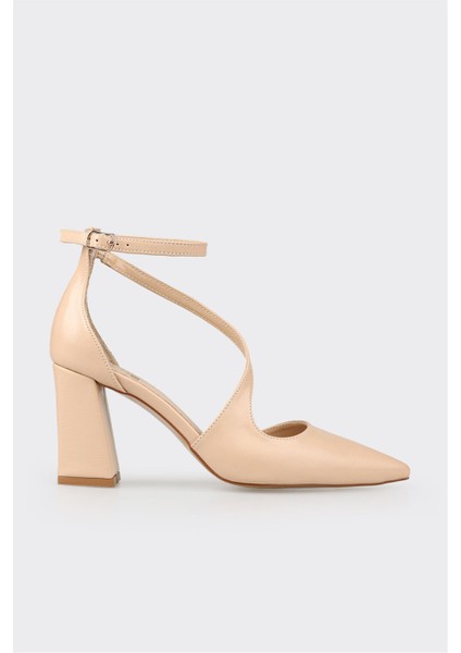Naturel Kadın Topuklu Ayakkabı