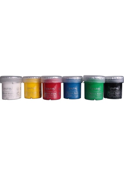 6 Renk Parmak Boyası 25 ml x 6 = 150 ml