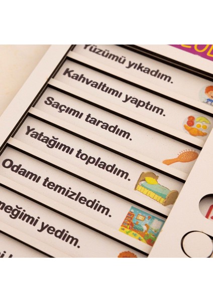 sorumluluklarım Görev Panosu Eğitici Ahşap Oyuncak1 Adet