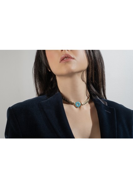 Aquatic Aura Kolye- Gümüş Üzeri Altın Kaplama fırsatları