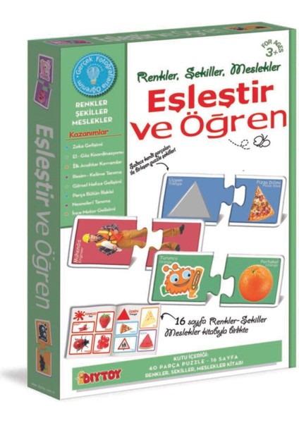 Eşleştir ve Öğren Renkler Şekiller Meslekler Süper Set