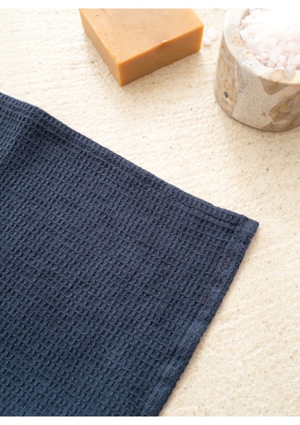 Waffle 4'lü Havlu Indigo 30X30