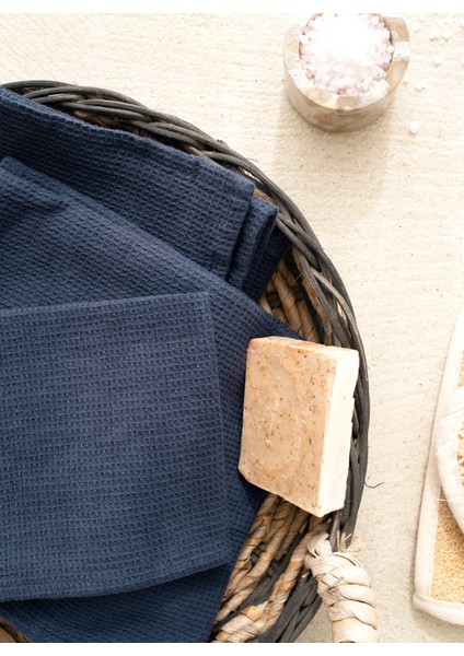 Waffle 4'lü Havlu Indigo 30X30 indirimleri